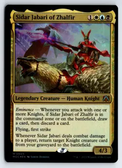 Sidar Jabari of Zhalfir - Commander: March of the Machine- FOIL - Image 1