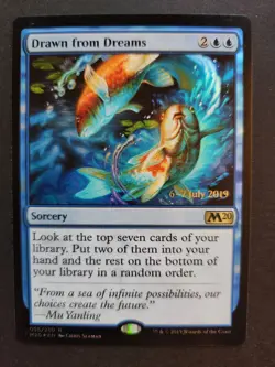Drawn from Dreams NM PRERELEASE PROMO FOIL Core Set 2020 M20 NM MTG FREE SHIP - Image 1