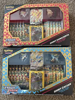 Pokemon Crown Zenith Shiny Zacian & Zamazenta Premium Figure Collection Sealed - Image 1
