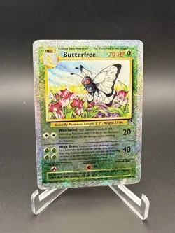2002 Pokemon Legendary Collection BUTTERFREE Reverse Holo #21/110 WOTC TCG MP - Image 3