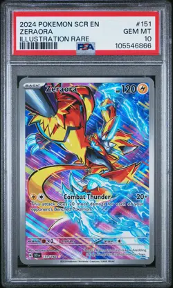 2024 POKEMON SCR EN-STELLAR CROWN ILLUSTRATION RARE #151 ZERAORA PSA 10 - Image 1