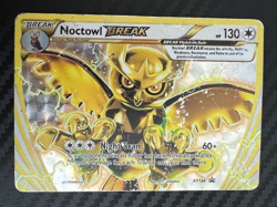 Pokemon TCG Noctowl Break XY136 Promo Ultra Holo Rare DMG - Image 1
