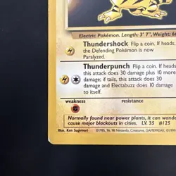 Electabuzz 020/102 Base Set Pokemon vintage 1999 WotC Non-Holo Rare - Image 5