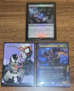 MTG Marvel Spiderman 3 Venom Card Lot Infernal Grasp NF Venom Deadly Devourer NF - Image 1
