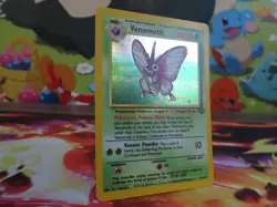 Venomoth 13/64 Jungle Holo Rare Pokemon Card 1999 WOTC MP Moderately Played - Image 2