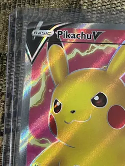 Pikachu V (Full Art) 170/185 SWSH04: Vivid Voltage - Pokemon Card - NM - Image 2