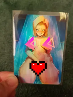 ANDROID 18 DRAGON BALL ONE OF A KIND WAIFU FOIL ANIME CARD - Image 1