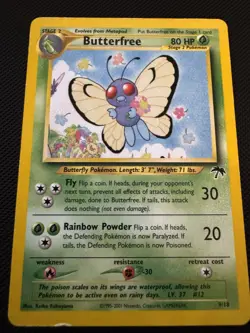 Pokemon TCG Butterfree Southern Islands 9 Regular Promo Card MP-LP - Image 1
