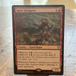 MTG Agate Instigator Commander: Bloomburrow Regular NM lizard rogue BLC 0021 - Image 1