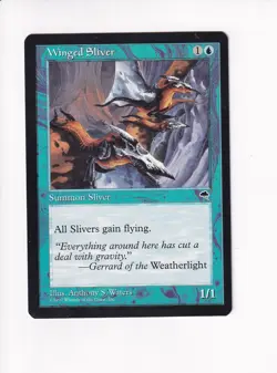 1997 MAGIC THE GATHERING MTG TEMPEST WINGED SLIVER (PH) - Image 1