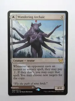 MTG Wandering Archaic (STX) Strixhaven: School Of Mages Extended Regular Rare 6 - Image 1