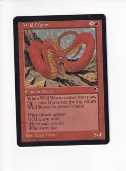 1997 MAGIC THE GATHERING MTG TEMPEST WILD WURM (PH) - Image 1