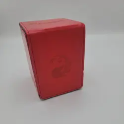 Ultra PRO MTG Red Mana Symbol Deck Box 100+ Cards Leatherette Magnetic Lid - Image 1