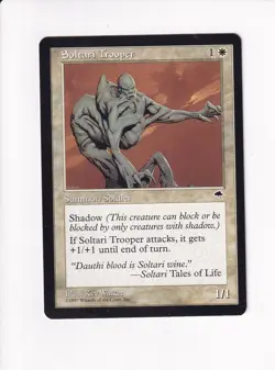 1997 MAGIC THE GATHERING MTG TEMPEST SOLTARI TROOPER (PH) - Image 1