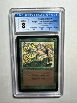 MTG Beta Regeneration CGC 8 NM/Mint (9 corners) 1993 - Image 1