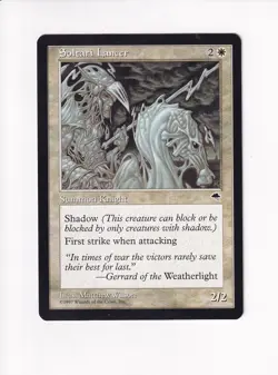 1997 MAGIC THE GATHERING MTG TEMPEST SOLTARI LANCER (PH) - Image 1