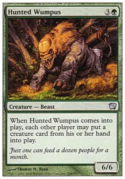 Hunted Wumpus -Foil Medium Play MTG 9th Edition - Image 1