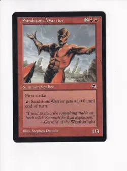 1997 MAGIC THE GATHERING MTG TEMPEST SANDSTONE WARRIOR (PH) - Image 1