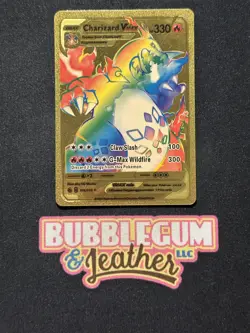 Charizard VMAX Gold 74/73 Champion's Path Rainbow Secret Rare Pokemon - Image 1