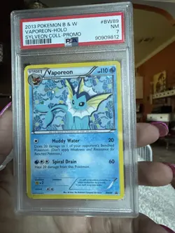 Vaporeon BW89 Black & White Sylveon Collection Promo Near Mint Pokemon PSA 7 - Image 1
