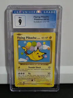 Flying Pikachu Pokemon 2016 - Evolutions #110/108 - CGC 9 - Image 1