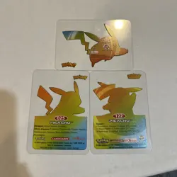 Pikachu Vintage Pokemon Lamincards Edibas 2006 Set Of 3 - Image 2