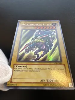 Gaia, zorniger Ritter LOB-G004 Holo Ultra Rare YuGiOh 1996 Near Mint Deutsch - Image 2