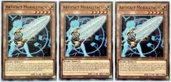 3 x SDBT-EN019 Artifact Moralltach - Common 1st Edition Near Mint YuGiOh Cards - Image 1