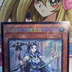 Yugioh Priestess With Eyes Of Blue LCKC-EN016 Secret Rare 1st Ed NM - Image 2
