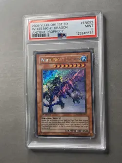 Yugioh-White Night Dragon ANPR-EN092 Ancient Prophecy 1st Edition PSA 9 - Image 2