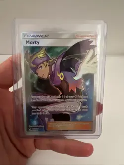 Pokemon TCG Morty Full Art Holofoil Card 212/214 SM Lost Thunder Near Mint NM - Image 1