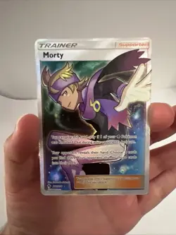 Pokemon TCG Morty Full Art Holofoil Card 212/214 SM Lost Thunder Near Mint NM - Image 3
