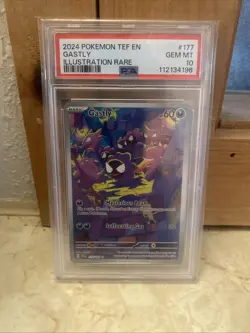 Pokemon Card Gastly Illustration Rare 177/162 PSA 10 Gem MT 2024 Temporal Forces - Image 1