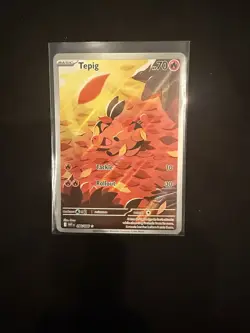 Tepig IR 096/086 White Flare English Pokemon Scarlet & Violet Card - Image 1