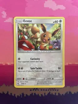 Pokemon Card Eevee Hidden Fates Holo 48/68 Near Mint - Image 1