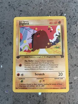 1st Edition Diglett 52/82 - Team Rocket - Pokemon Card - Near Mint - Image 1