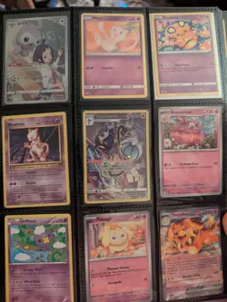 CUTE PSYCHIC POKEMON Lot of 9 TCG Cards No Duplicates Mew Dedenne Castform - Image 1