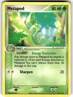 Metapod 39/112 2004 EX FireRed & LeafGreen Pokemon Card Uncommon - Image 1