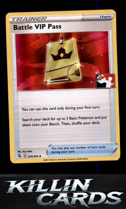 Battle VIP Pass 225/264 Uncommon Prize Pack Series Cards Pokemon Card NM - Image 1