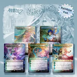 MTG Secret Lair Hatsune Miku Electric Entourage English Rainbow FOIL Set Sealed - Image 1