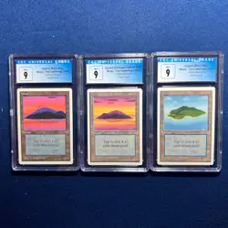 MTG Unlimited All Three Island Versions All Mint CGC 9, CGC9, CGC 9 1993 - Image 1