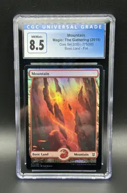 2019 MTG Magic the Gathering Mountain 275 FOIL Core Set CGC 8.5 - Image 1
