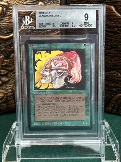 Llanowar Elves - Beta - MTG - BGS 9 Quad++ - Image 1