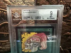 Llanowar Elves - Beta - MTG - BGS 9 Quad++ - Image 2