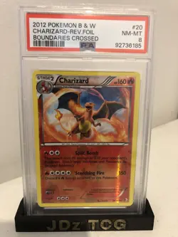 PSA 8 Charizard Reverse Holo #20. Pokemon B&W 2012 Boundaries Crossed. POP 101 - Image 3