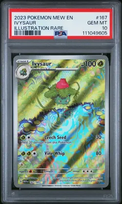 2023 POKEMON MEW EN-151 ILLUSTRATION RARE #167 IVYSAUR PSA 10 - Image 1