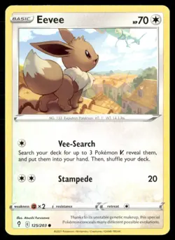 2021 Sword & Shield - Evolving Skies Eevee Basic/Common #125 - Image 1