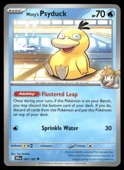 2025 Scarlet & Violet Series - Destined Rivals Misty's Psyduck Uncommon #45 - Image 1