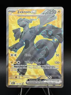 Pokemon TCG Black Bolt - Zekrom ex - Full Art Holo Secret Rare - 158/086 - NM - Image 1