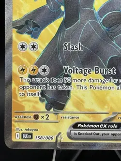 Pokemon TCG Black Bolt - Zekrom ex - Full Art Holo Secret Rare - 158/086 - NM - Image 5